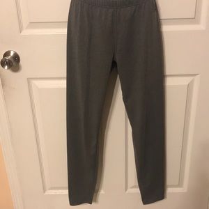 Hot chillys leggings size L grey made USA